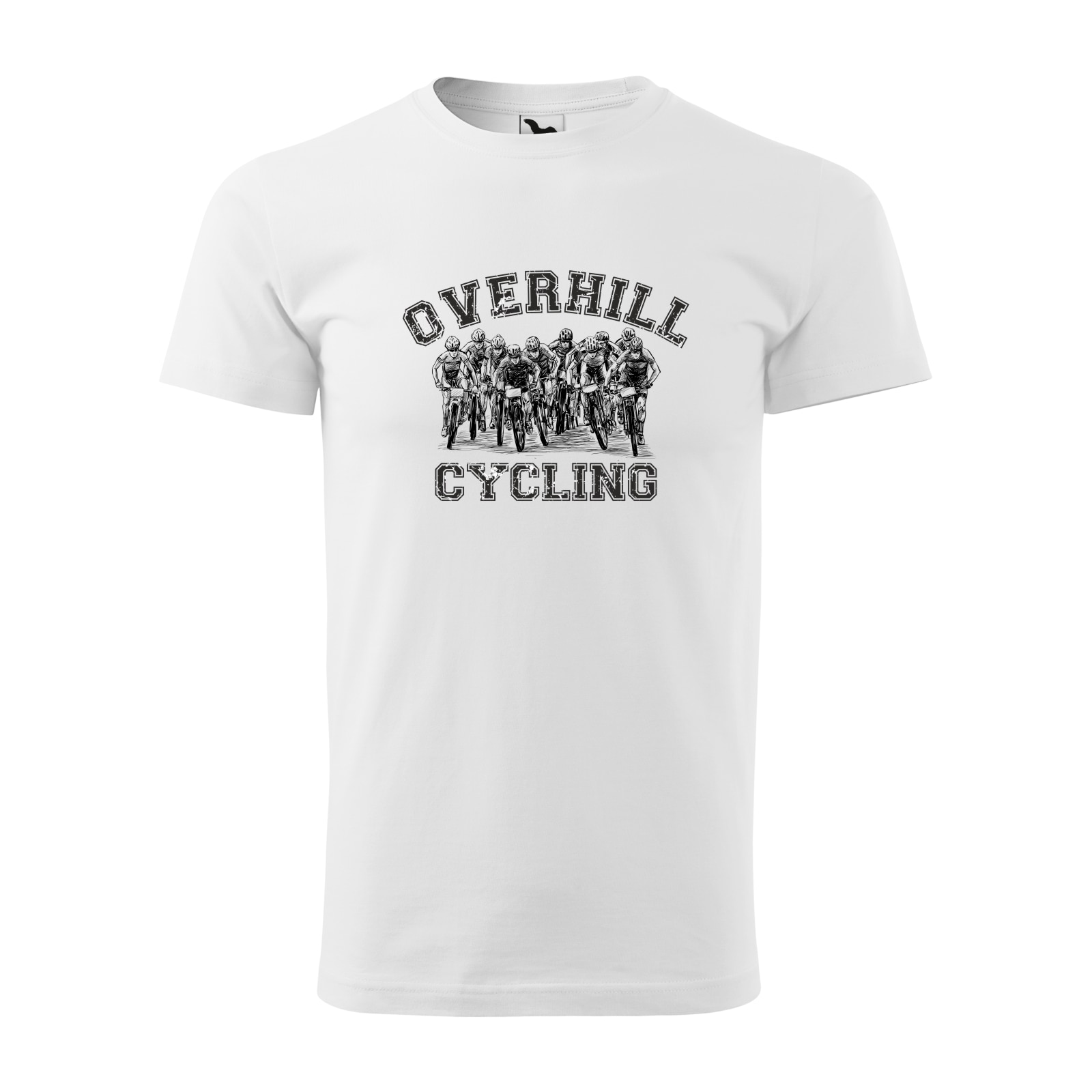 Tricou alb barbati, idee de cadou, pentru biciclisti, Overhill Group Cycling, marime S