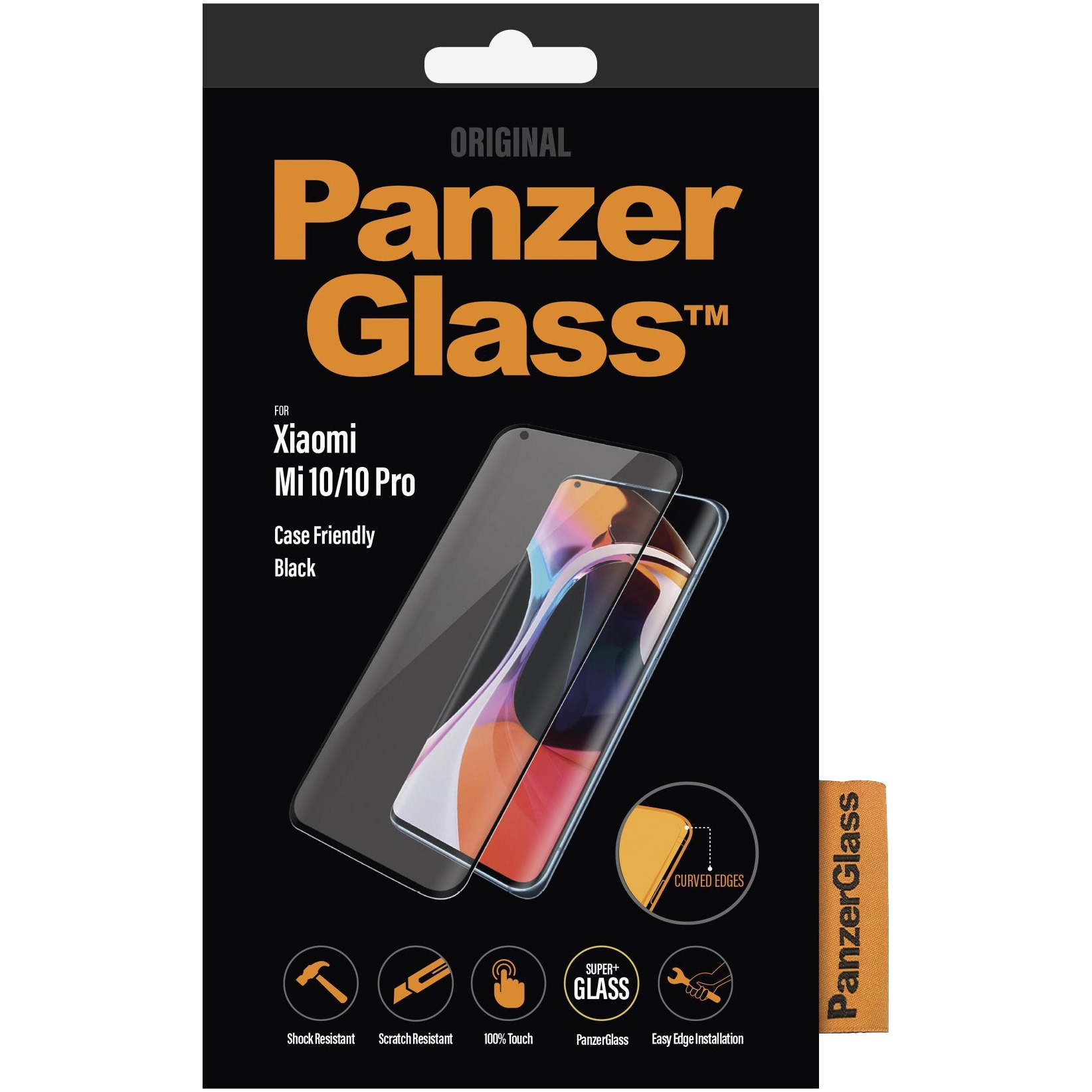 Folie de sticla Panzer pentru Xiaomi Mi 10/10 Pro , Black