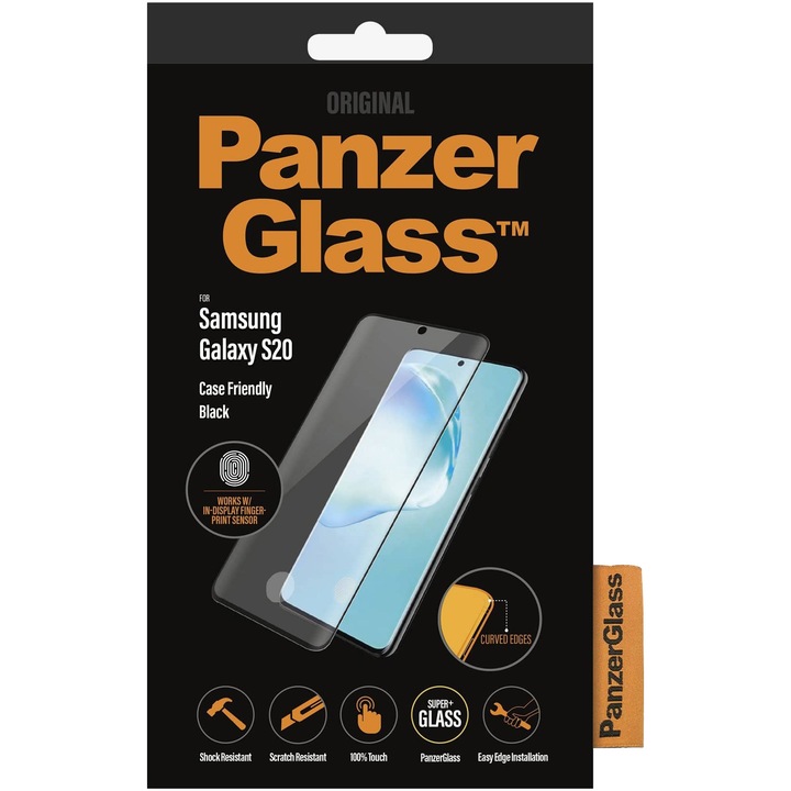 Panzer Glass biometrikus üvegfólia Samsung Galaxy S20 készülékhez, fekete