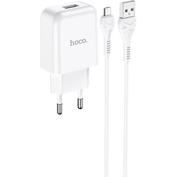 Set Incarcator Retea+Cablu Date Micro Usb Hoco N2 Vigour 1xUSB 2.1A 1m , alb Set Incarcator Retea+Cablu Date Micro Usb Hoco N2 Vigour 1xUSB 2.1A 1m , alb