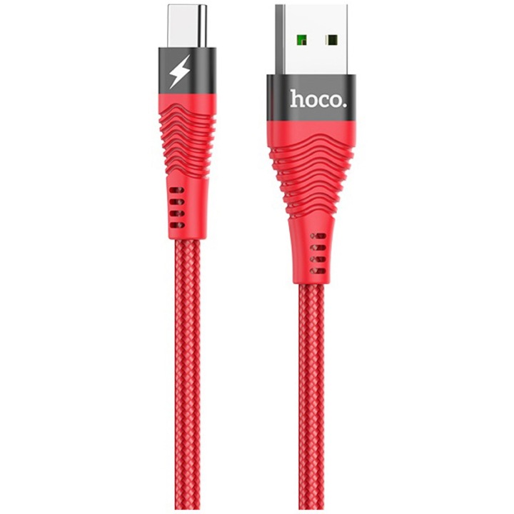 Hoco U53 Adatkábel, USB-C, 5A, 1,2 m, Piros