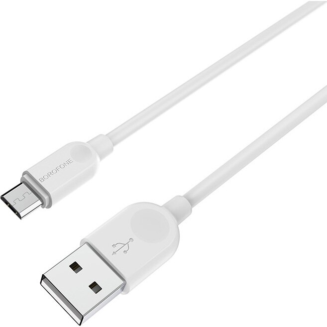 Cablu Date Micro Usb Borofone BX14 LinkJet 2m , alb