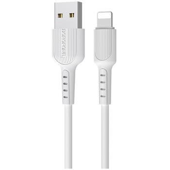 Cablu Date Lightning Borofone BX16 Easy 2A 1m , alb Cablu Date Lightning Borofone BX16 Easy 2A 1m , alb