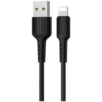 Cablu Date Lightning Borofone BX16 Easy 2A 1m , Black Cablu Date Lightning Borofone BX16 Easy 2A 1m , Black