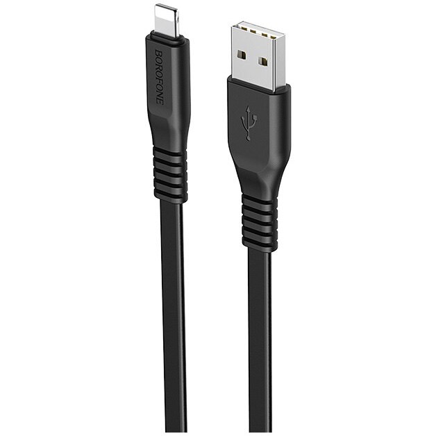 Cablu Date Lightning Borofone BX23 Wide Textil 1m , Black