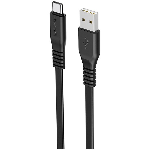 Cablu Date Type C Borofone BX23 Wide Textil 1m , Black