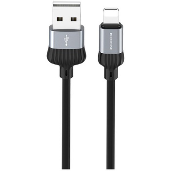 Cablu Date Lightning Borofone BX28 Dignity 1m , Gri Cablu Date Lightning Borofone BX28 Dignity 1m , Gri