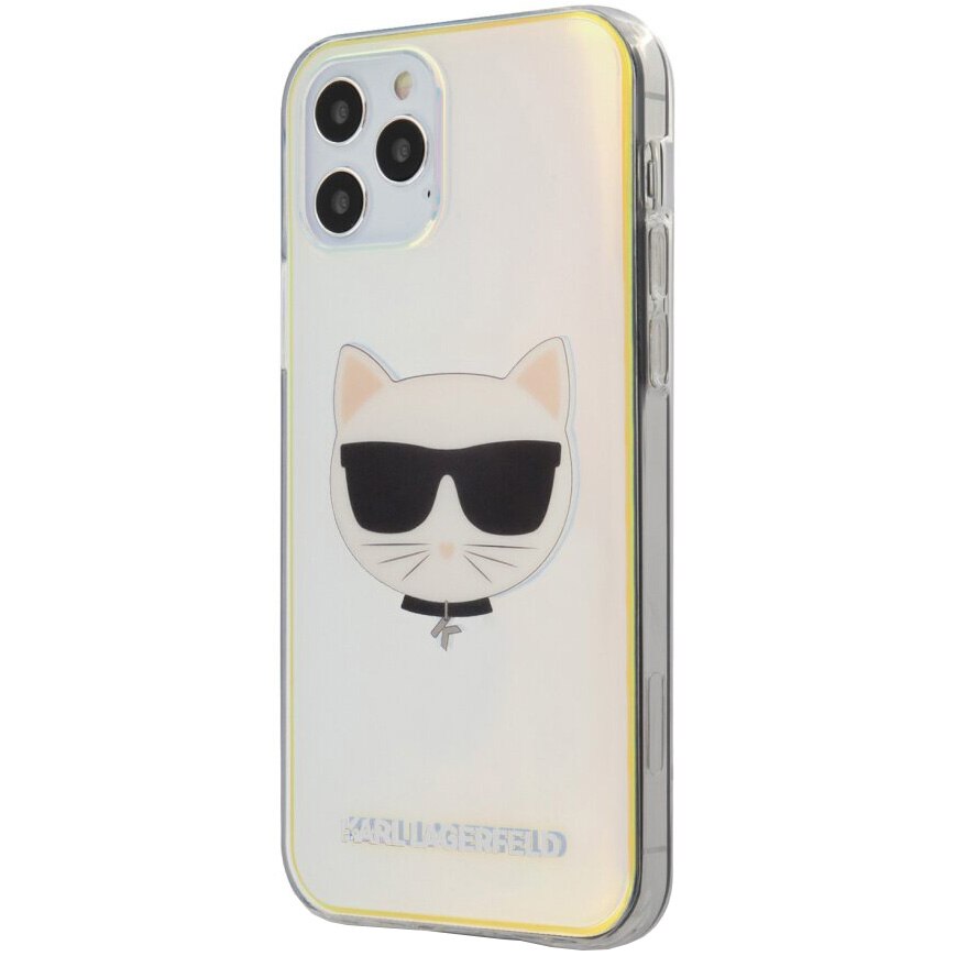 Husa de protectie Karl Lagerfeld Choupette Head pentru Apple iPhone 12 / Apple iPhone 12 Pro, Transparent Multicolor