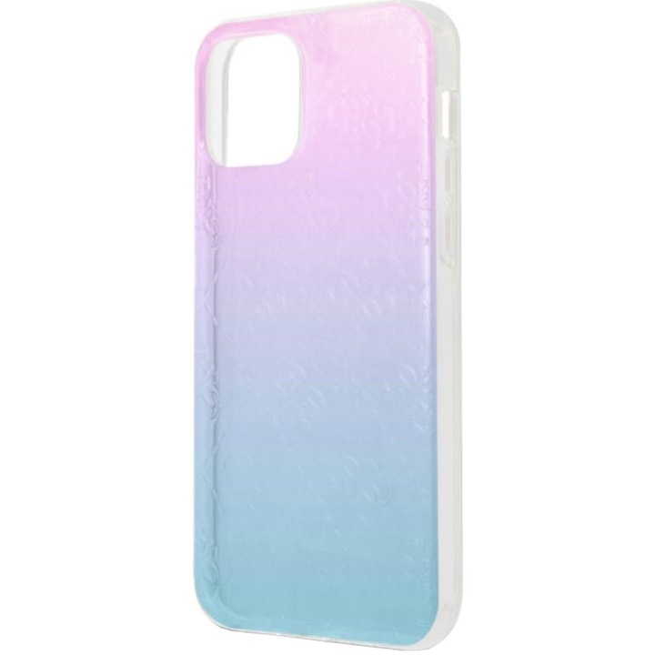 Husa Cover Guess 3D Raised Iridescent pentru iPhone 12 Pro Max GUHCP12L3D4GGBP, Blue