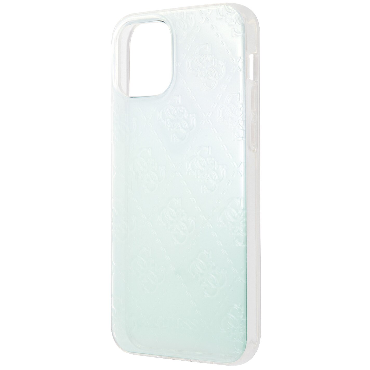 Husa Cover Guess 3D Raised Iridescent pentru iPhone 12/12 Pro GUHCP12M3D4GIRBL, Clear