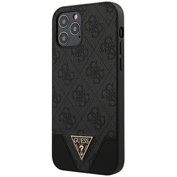 Husa Cover Guess 4G Triangle pentru iPhone 12 Pro Max GUHCP12LPU4GHBK, Grey Husa Cover Guess 4G Triangle pentru iPhone 12 Pro Max GUHCP12LPU4GHBK, Grey