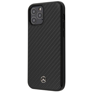 Husa Cover Mercedes Dynamic Carbon pentru iPhone 12/12 Pro MEHCP12MRCABK, Black Husa Cover Mercedes Dynamic Carbon pentru iPhone 12/12 Pro MEHCP12MRCABK, Black