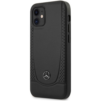 Husa Cover Mercedes Leather Urban pentru iPhone 12 Mini MEHCP12SARMBK, Black Husa Cover Mercedes Leather Urban pentru iPhone 12 Mini MEHCP12SARMBK, Black