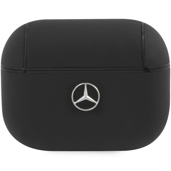 Husa Airpods Mercedes Leather MEAPCSLBK pentru Airpods Pro, Black Husa Airpods Mercedes Leather MEAPCSLBK pentru Airpods Pro, Black