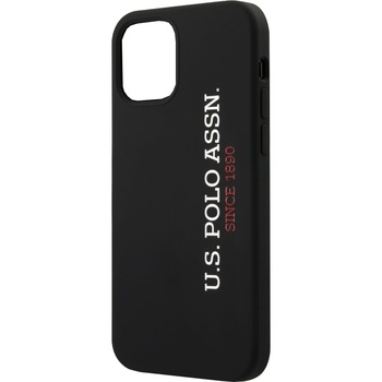 Husa Cover US Polo Silicone Vertical Logo pentru iPhone 12 Mini USHCP12SSLBKV2, Black Husa Cover US Polo Silicone Vertical Logo pentru iPhone 12 Mini USHCP12SSLBKV2, Black