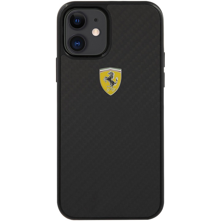 Калъф Cover Ferrari On Track Carbon за iPhone 12 Mini FERCAHCP12SBK, Black