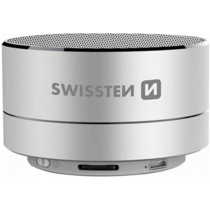 Boxa Bluetooth Swissten I-Metal Mini BT 4.0, Argintiu