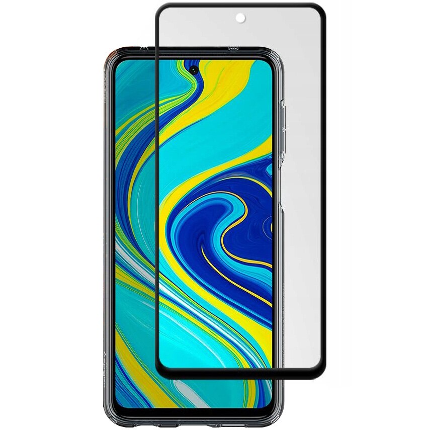 Folie de sticla Spigen Antimicrobial pentru Xiaomi Redmi Note 9S/Note 9 Pro