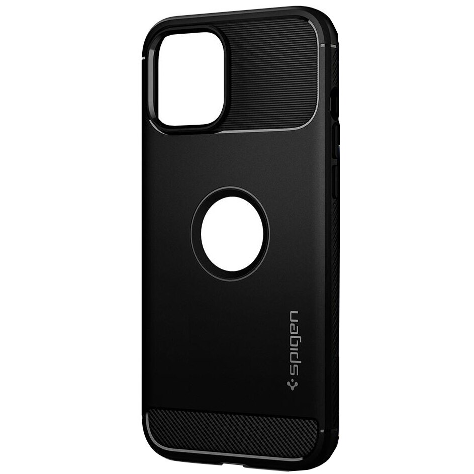 Husa Cover Spigen Rugged Armor pentru iPhone 12 Pro Max Matte, Black