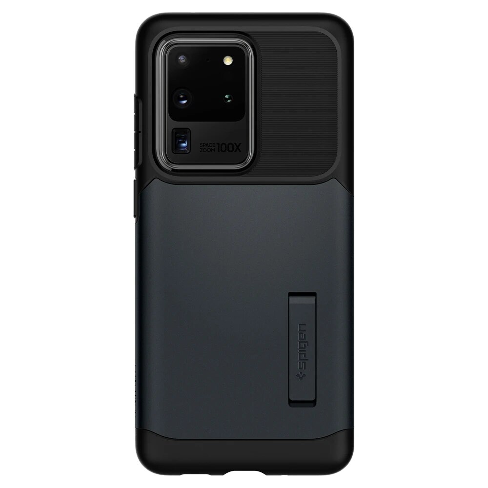 Husa Cover Spigen Slim Armor pentru Samsung Galaxy S20 Ultra Metal, Slate Grey