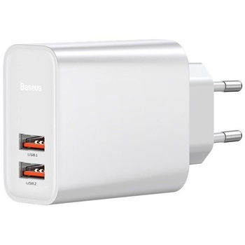 Incarcator Retea Baseus Speed CCFS-E01 2xUsb QC 3.0 , alb Incarcator Retea Baseus Speed CCFS-E01 2xUsb QC 3.0 , alb