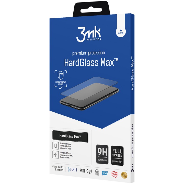 3MK Hardglass Max üvegfólia iPhone 7/8/SE 2-hez, fehér