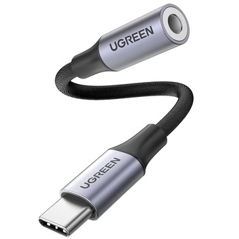 Adaptor Audio Ugreen AV142 Type C to Jack 3.5mm, Black Adaptor Audio Ugreen AV142 Type C to Jack 3.5mm, Black