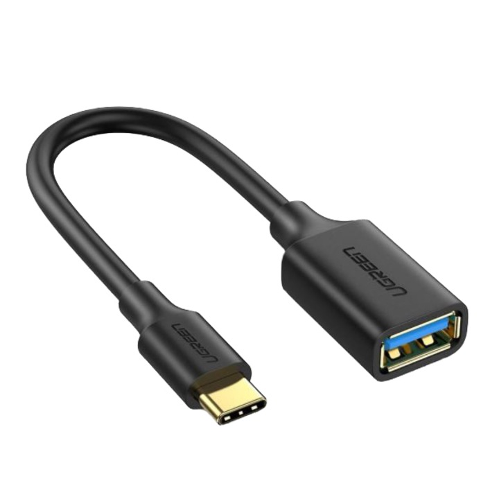 Cablu OTG Ugreen US154 USB-C Male To USB 3.0 A Female 15cm, Black