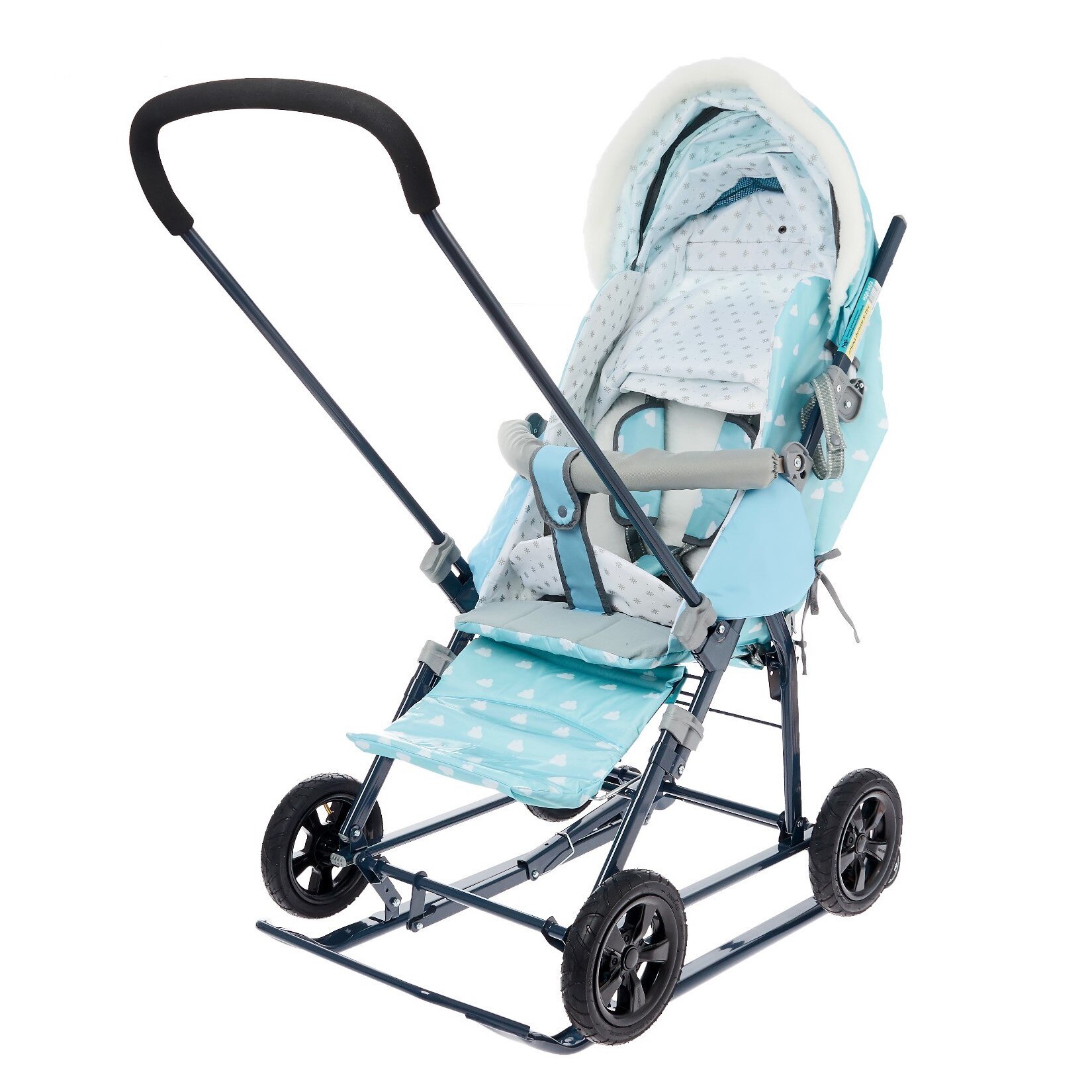 Carucior sanie ND8-1К/2, Nika, Albastru