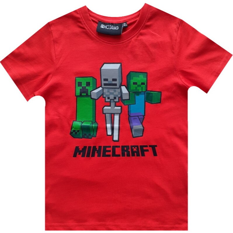 Tricou Minecraft Zombie Rigged, Rosu, 152 CM