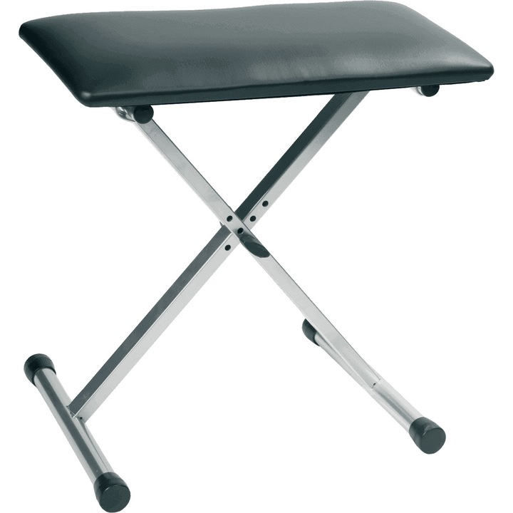 Scaun pentru pian RTX BAX-T, Piele, Titan, Greutate maxima 120 kg, Negru