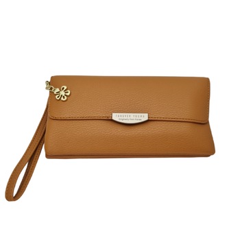 Portofel dama dublu, Tia Accesorii, maro-coniac Portofel dama dublu, Tia Accesorii, maro-coniac