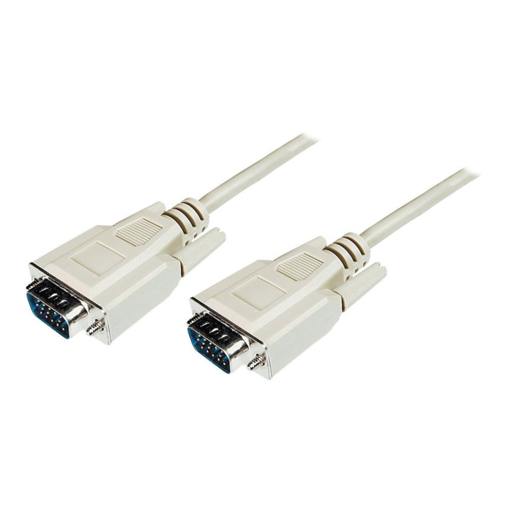 Assmann AK-310100-018-E VGA (мъжки - мъжки) кабел 1.8m - бежов (AK-310100-018-E)