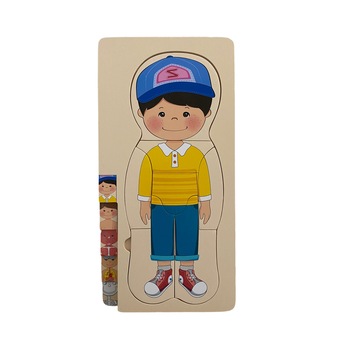 Puzzle stratificat Educativ Din Lemn, 28 piese- Cunoasterea Corpului Uman, Baiat ,Unitoys Puzzle stratificat Educativ Din Lemn, 28 piese- Cunoasterea Corpului Uman, Baiat ,Unitoys