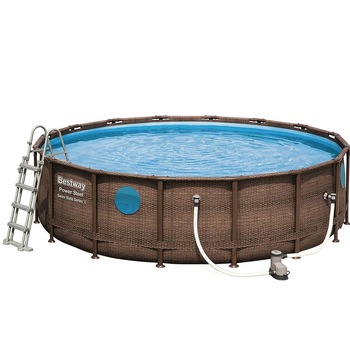 Piscina Bestway® 56725 Power Steel ™ Vista, 488x122 cm, pompa filtrare, scara, prelata, dozator Piscina Bestway® 56725 Power Steel ™ Vista, 488x122 cm, pompa filtrare, scara, prelata, dozator