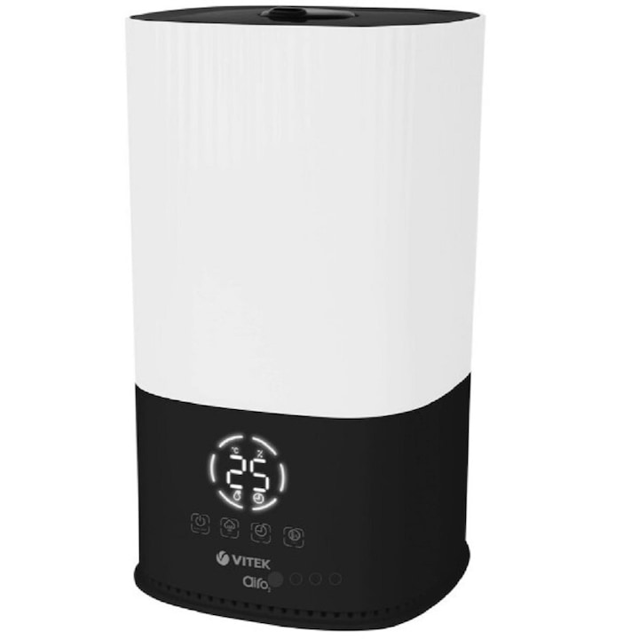Umidificator cu Ultrasunete Stadler Form Ben Negru, Rezervor 2.5L, Dispozitiv de arome, Umidificare rapida, Efect de semineu