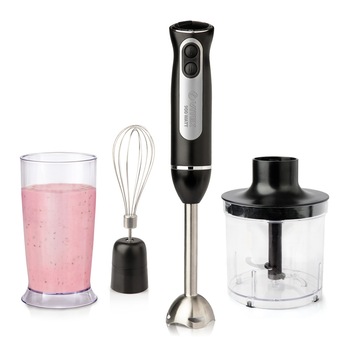 Blender de mana VITEK VT-8525, 900 W, 8 viteze, maruntitor 500 ml, pahar gradat plastic 700 ml, agitator p/u batere, Negru Blender de mana VITEK VT-8525, 900 W, 8 viteze, maruntitor 500 ml, pahar gradat plastic 700 ml, agitator p/u batere, Negru