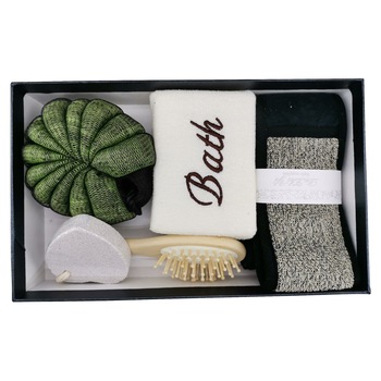 Set de baie cadou 5 piese, ClauM, negru Set de baie cadou 5 piese, ClauM, negru