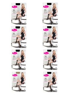 Set 8 perechi dres fashion 3/4,Charme,20 DEN,Negru Set 8 perechi dres fashion 3/4,Charme,20 DEN,Negru