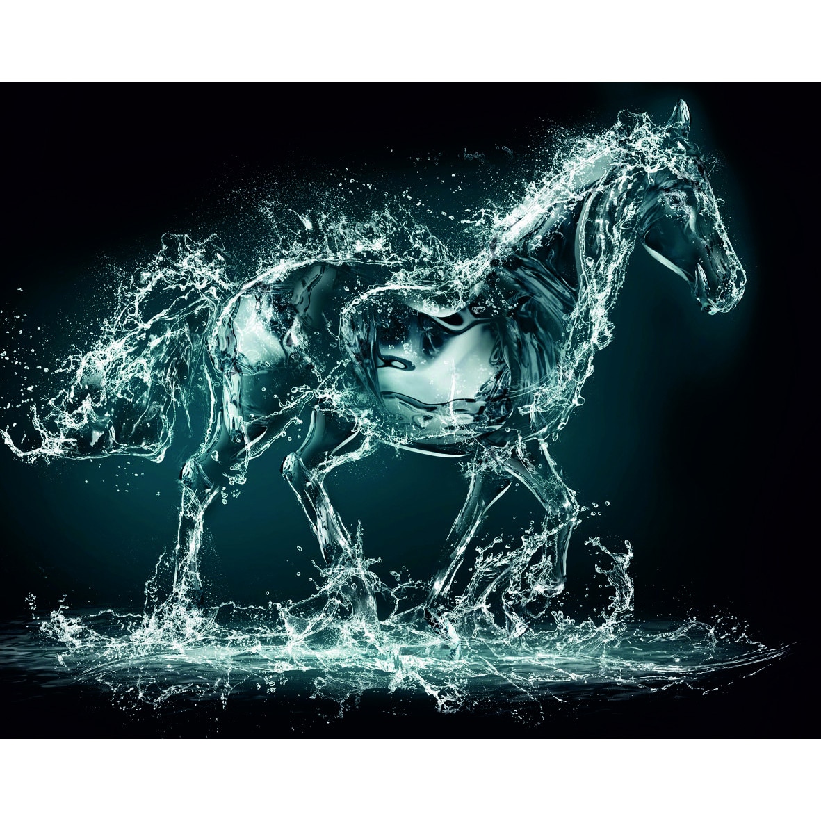 Panou sticla decorativa bucatarie 600 x 900 mm Horse