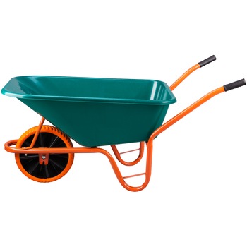 Roaba cu cuva de plastic, 90L, roata anti-perforare plina, Evo Roaba cu cuva de plastic, 90L, roata anti-perforare plina, Evo
