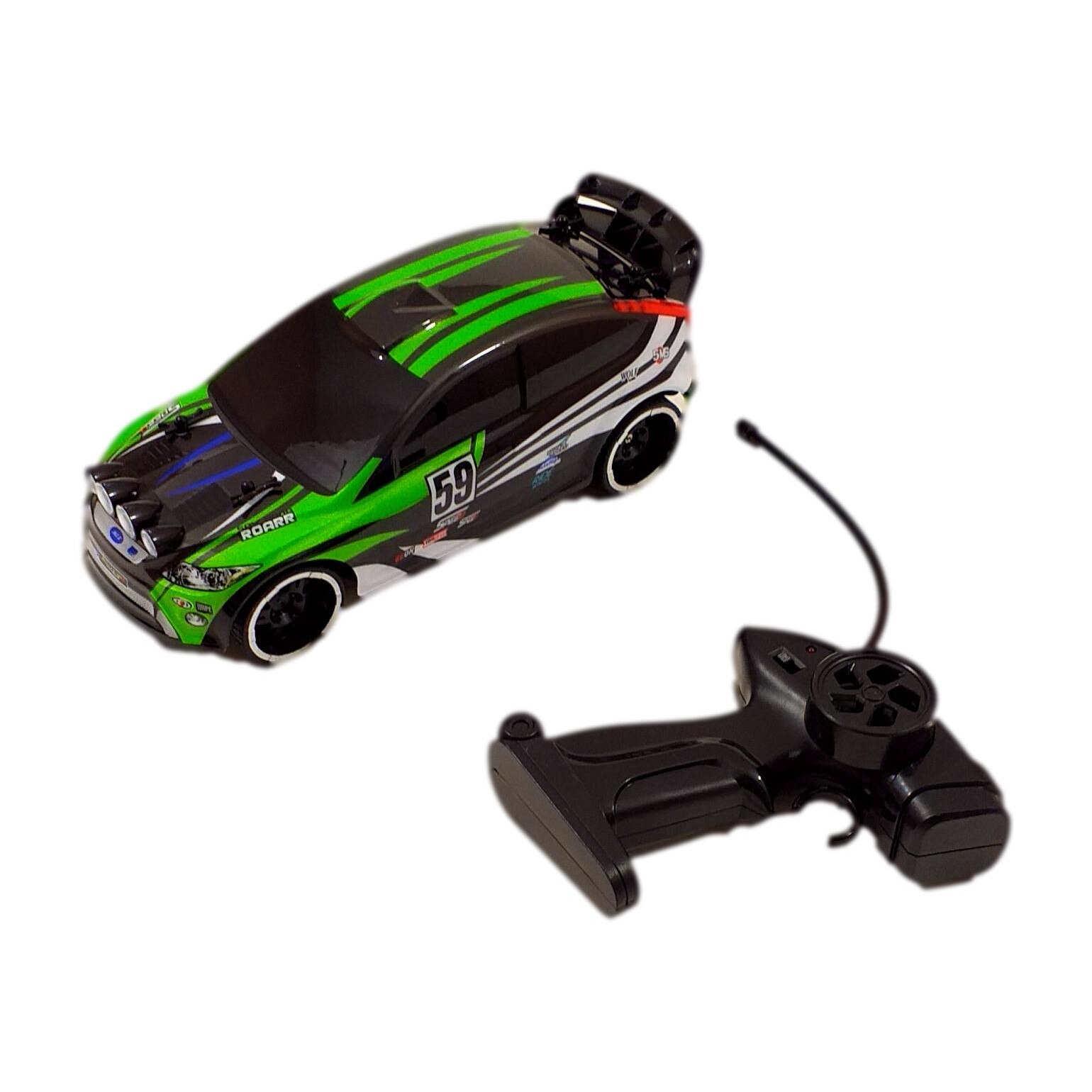 Masina RC 1:16 Fata-Spate-Stanga-Dreapta de Curse Raliu, USB inclus, verde