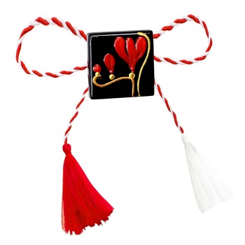 Martisor pentru profesoare, tip brosa, handmade, pictat pe sticla, Regalo - Frezii rosii, 2,2 cm Martisor pentru profesoare, tip brosa, handmade, pictat pe sticla, Regalo - Frezii rosii, 2,2 cm