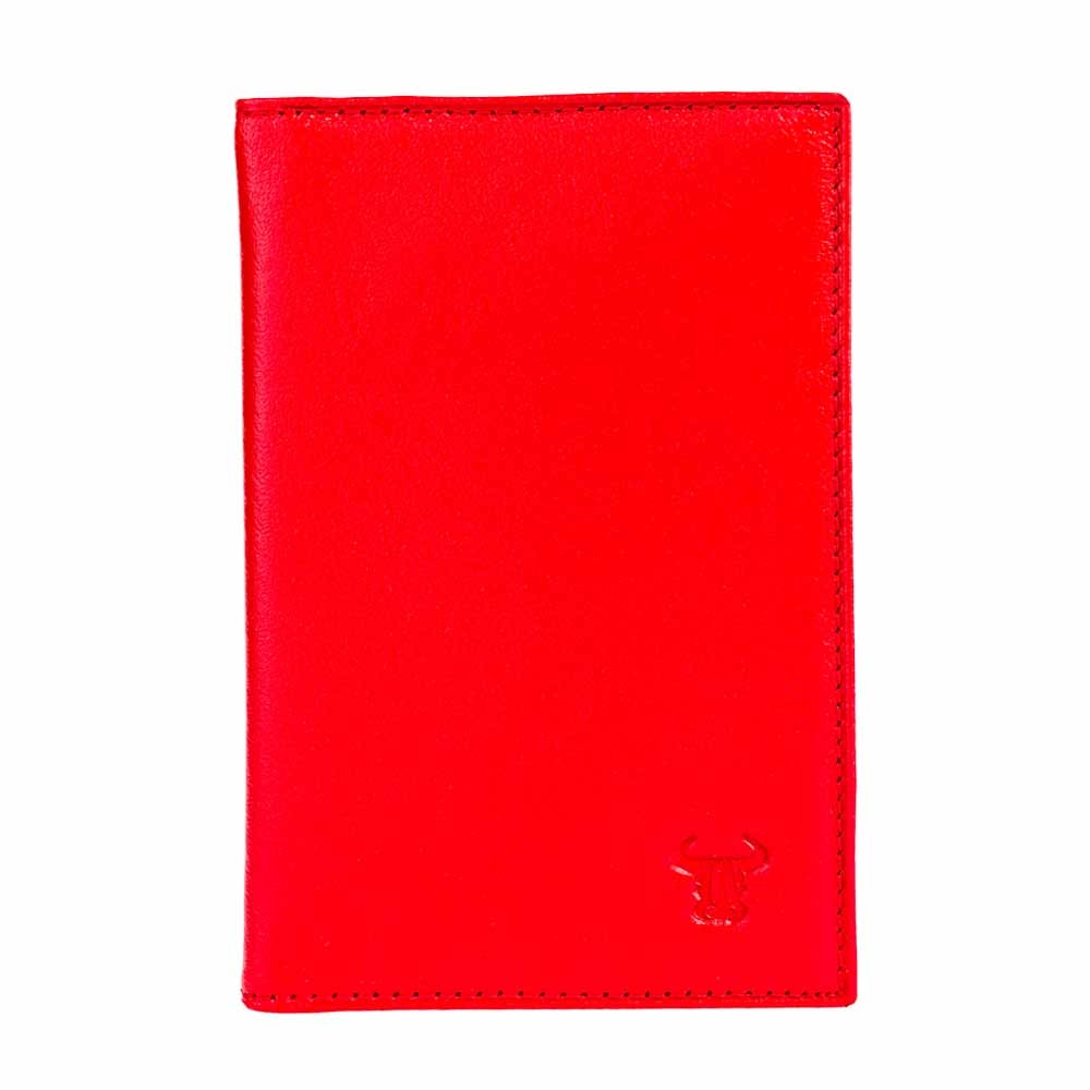 Portacte piele barbati,Toro Nero,Document leather red