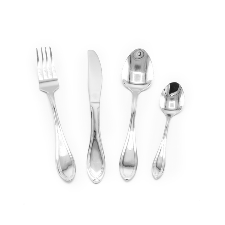 Set tacamuri 24 piese, model Regina Lux, inox, ICOS