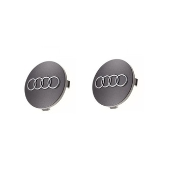 Set 2 capacele Audi 60mm GRI pentru jante aliaj Set 2 capacele Audi 60mm GRI pentru jante aliaj