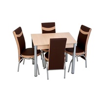 set masa fixa bronze deco crem 66x90 cu 4 scaune maro cu crem imagen 32_0_
0