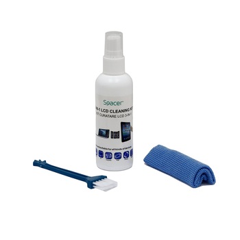 Kit curatare LCD 3 in 1, Spacer SP-CL-01, 100 ml Kit curatare LCD 3 in 1, Spacer SP-CL-01, 100 ml