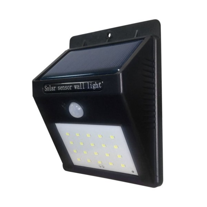 Соларен аплик със сензор, Optonica, 0.75W, 110lm, Cold Light
