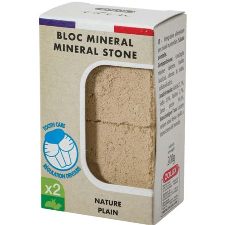 Bloc mineral pentru rozatoare, Eden, Zolux, 2x100g